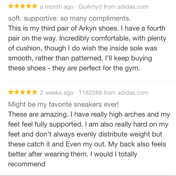 Arch Support!!! New sz 5.5 6 adidas arkyn - Picture 5 of 5